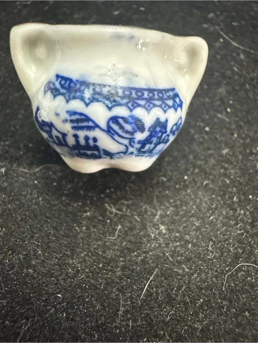 10pc Lot Miniature Mini Blue/White Gilded Porcelain TEA SET Teapot Sugar Creamer